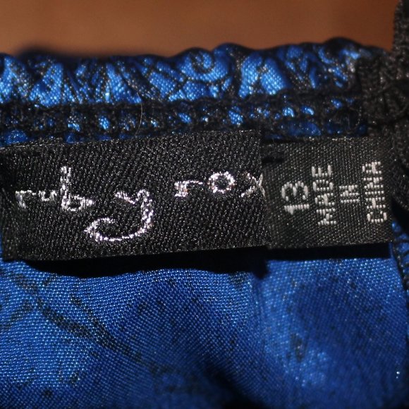 Blue and Black Dress - Picture 4 of 4